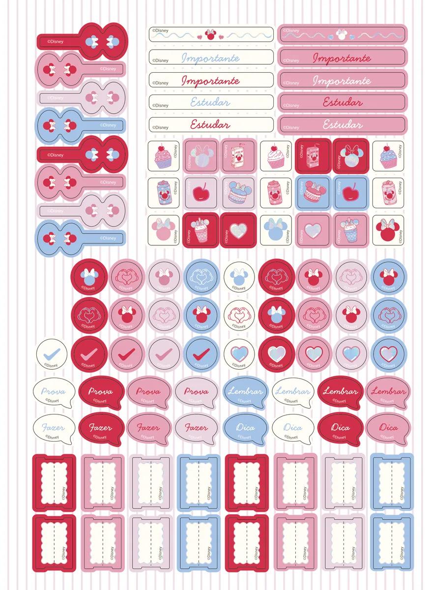 CADERNO ESPIRAL UNIVERSITÁRIO CAPA DURA 10 MATÉRIAS 160 FOLHAS - MINNIE ARTS