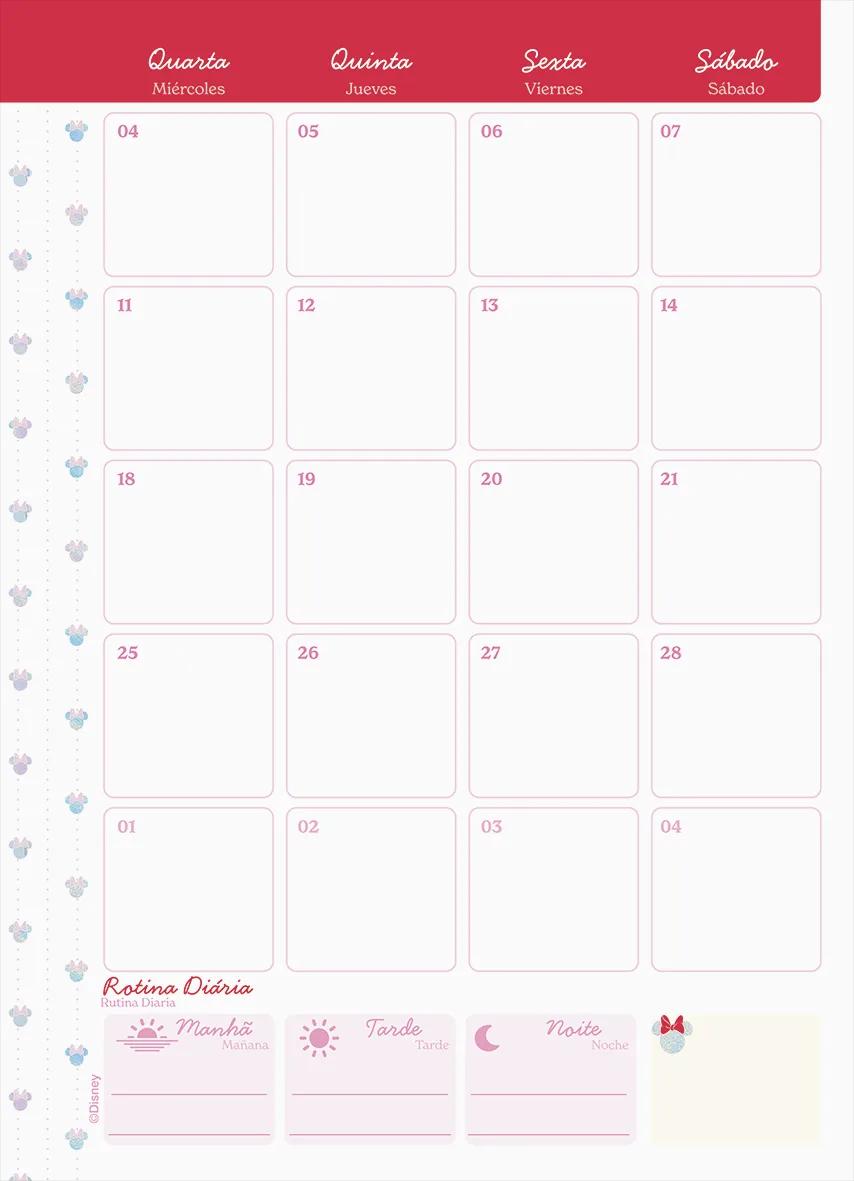 AGENDA PLANEJAMENTO ESPIRAL 175X242MM - MINNIE ARTS — miniatura 8
