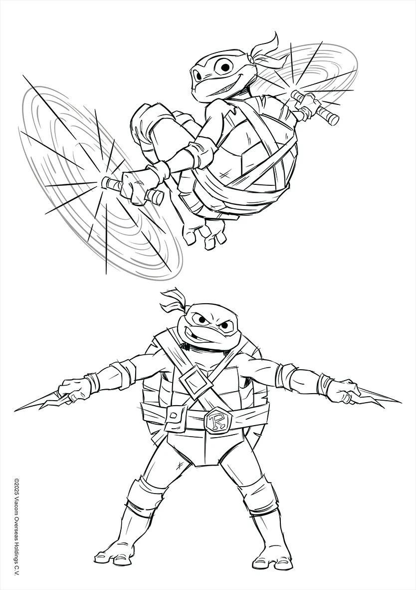 FOLHAS ILUSTRAÇÃO 180G A4 - TARTARUGAS NINJA — miniatura 4