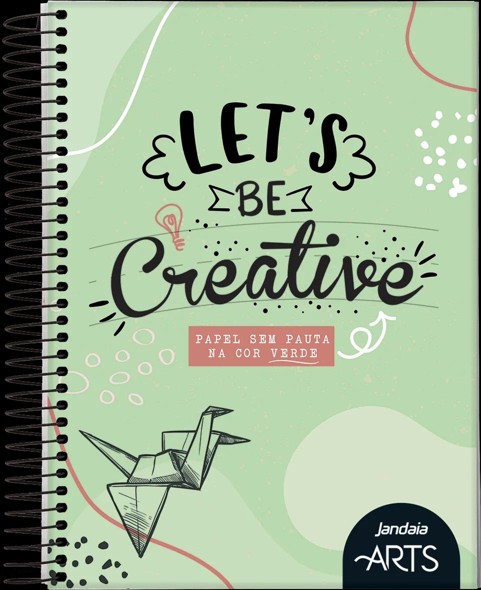 CADERNO ESPIRAL CAPA DURA SKETCHBOOK VERDE  80 FOLHAS - JANDAIA ARTS