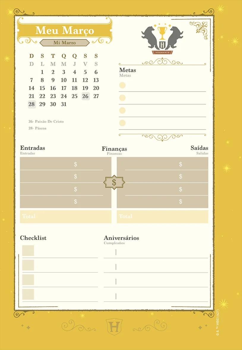 AGENDA DIARIA LOMBADA QUADRADA 138X200MM - HARRY POTTER — miniatura 7