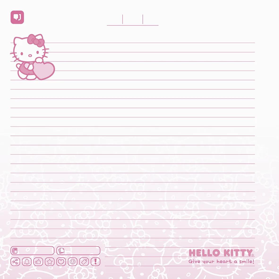 CADERNO GARRA DUPLA CAPA DURA 80 FOLHAS - HELLO KITTY — miniatura 3
