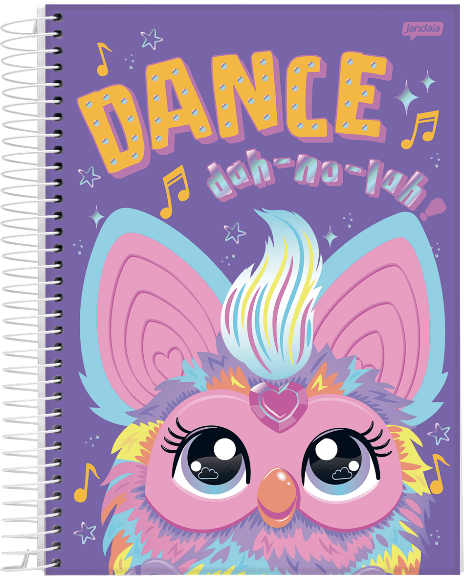 CADERNO ESPIRAL UNIVERSITÁRIO CAPA DURA 01 MATÉRIA 80 FOLHAS - FURBY