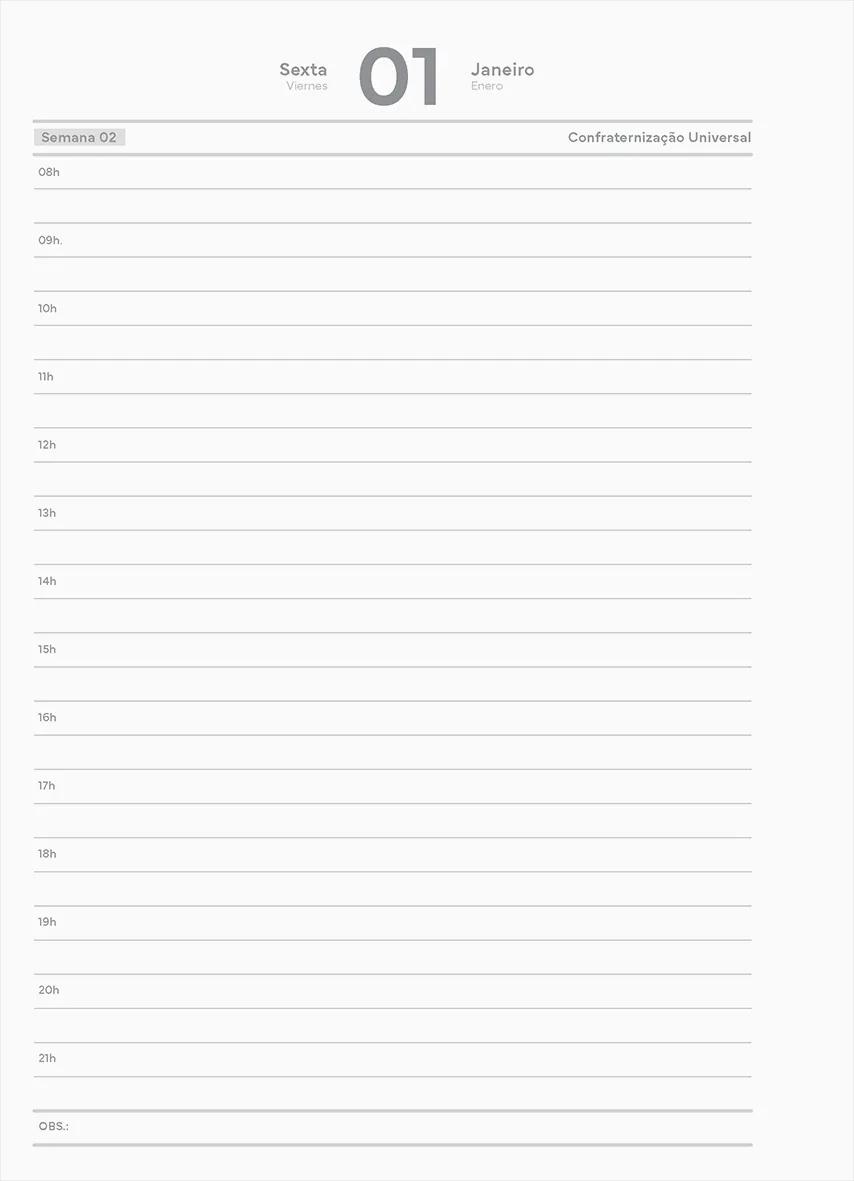AGENDA DIARIA 175X242 EXECUTIVA AZUL - OFFICE — miniatura 6