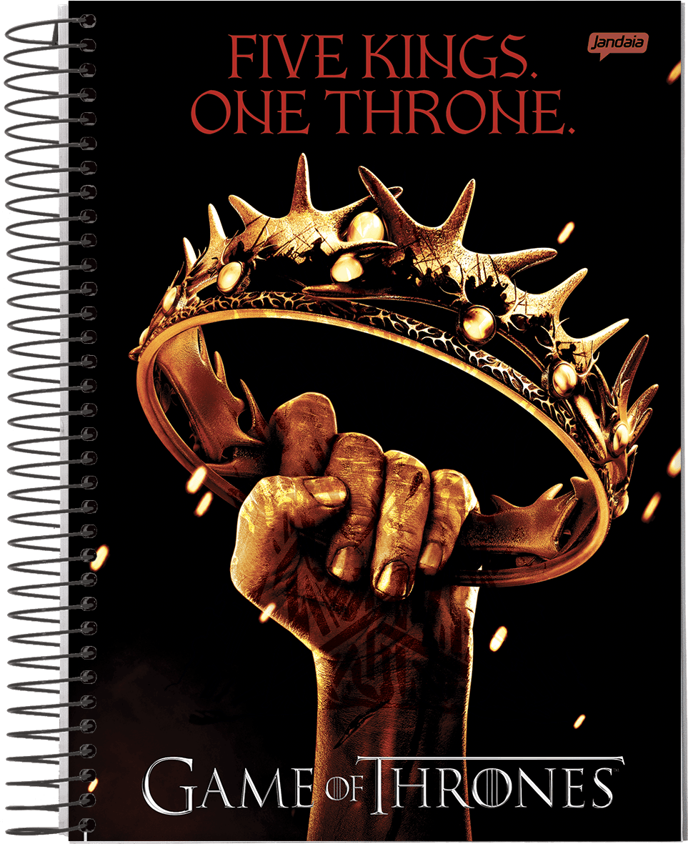 CADERNO ESPIRAL UNIVERSITÁRIO CAPA DURA 10 MATÉRIAS 160 FOLHAS - GAME OF THRONES