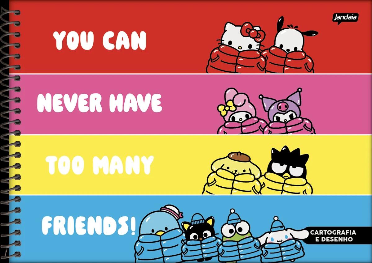 CADERNO ESPIRAL CAPA DURA 80 FOLHAS CARTOGRAFIA - HELLO KITTY & AMIGOS — miniatura 2