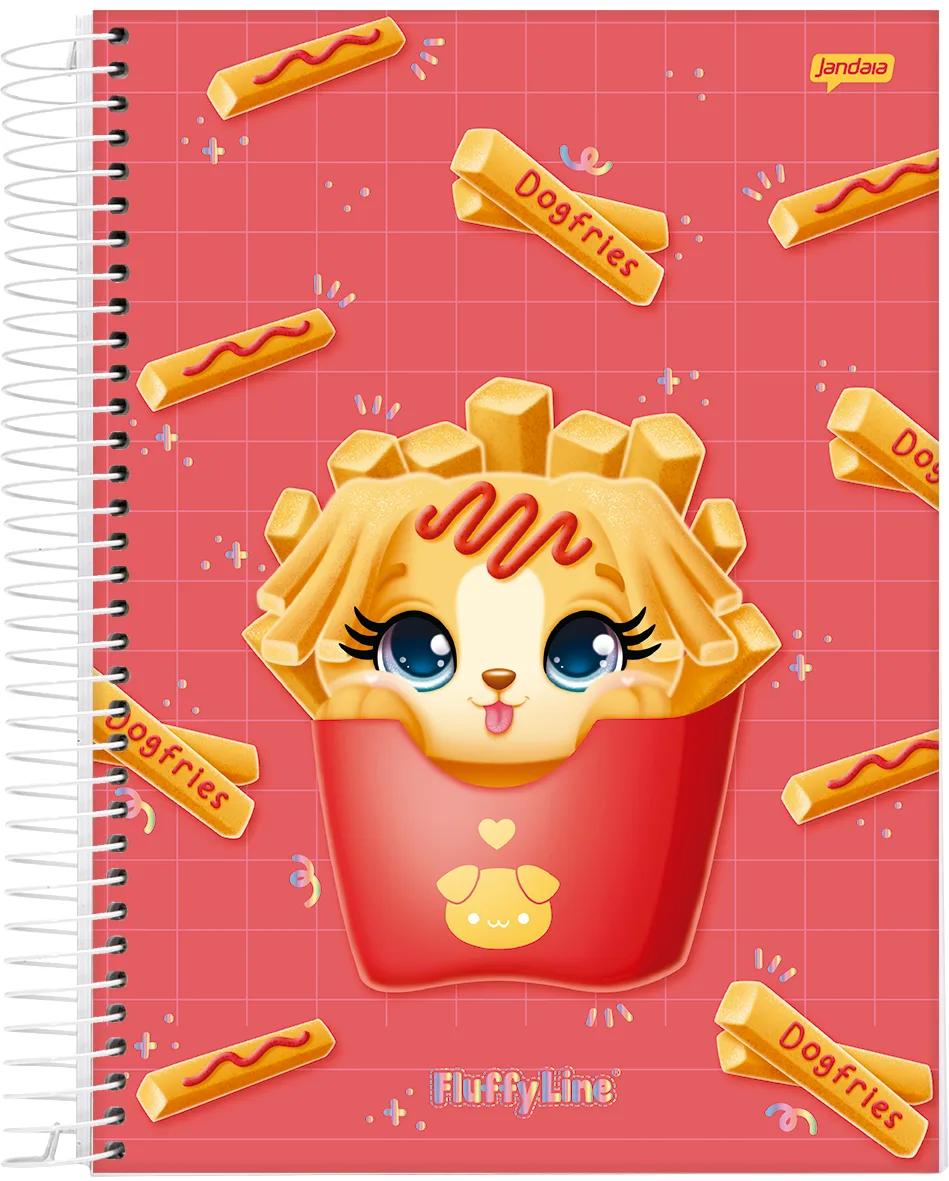 CADERNO ESPIRAL CAPA DURA 1/4 80 FOLHAS - FLUFFY — miniatura 3