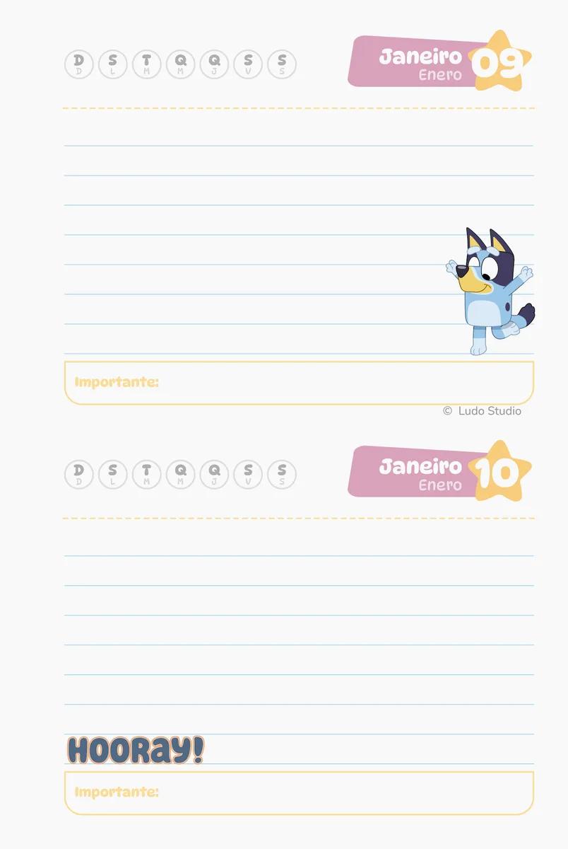 AGENDA PERMANENTE 134X200MM - BLUEY — miniatura 8