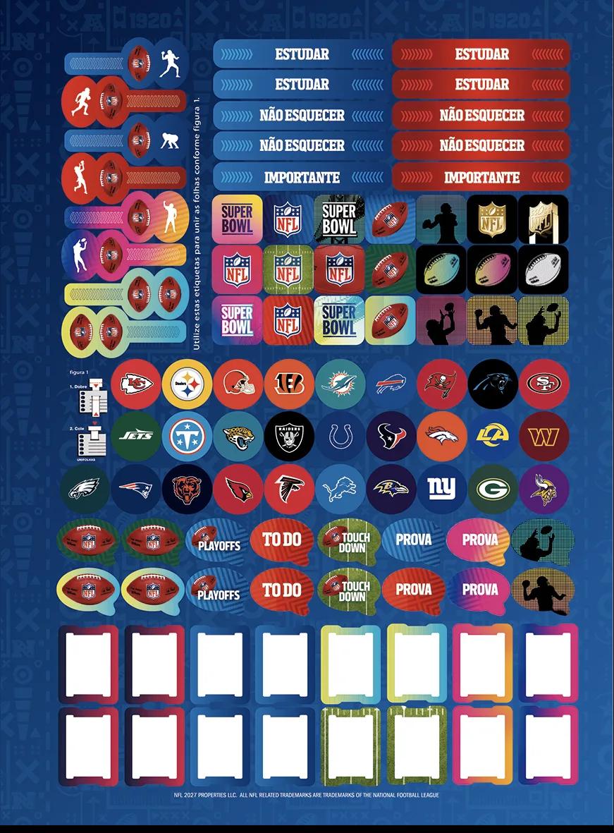 CADERNO ESPIRAL UNIVERSITÁRIO CAPA DURA 10 MATÉRIAS 160 FOLHAS - NFL — miniatura 7