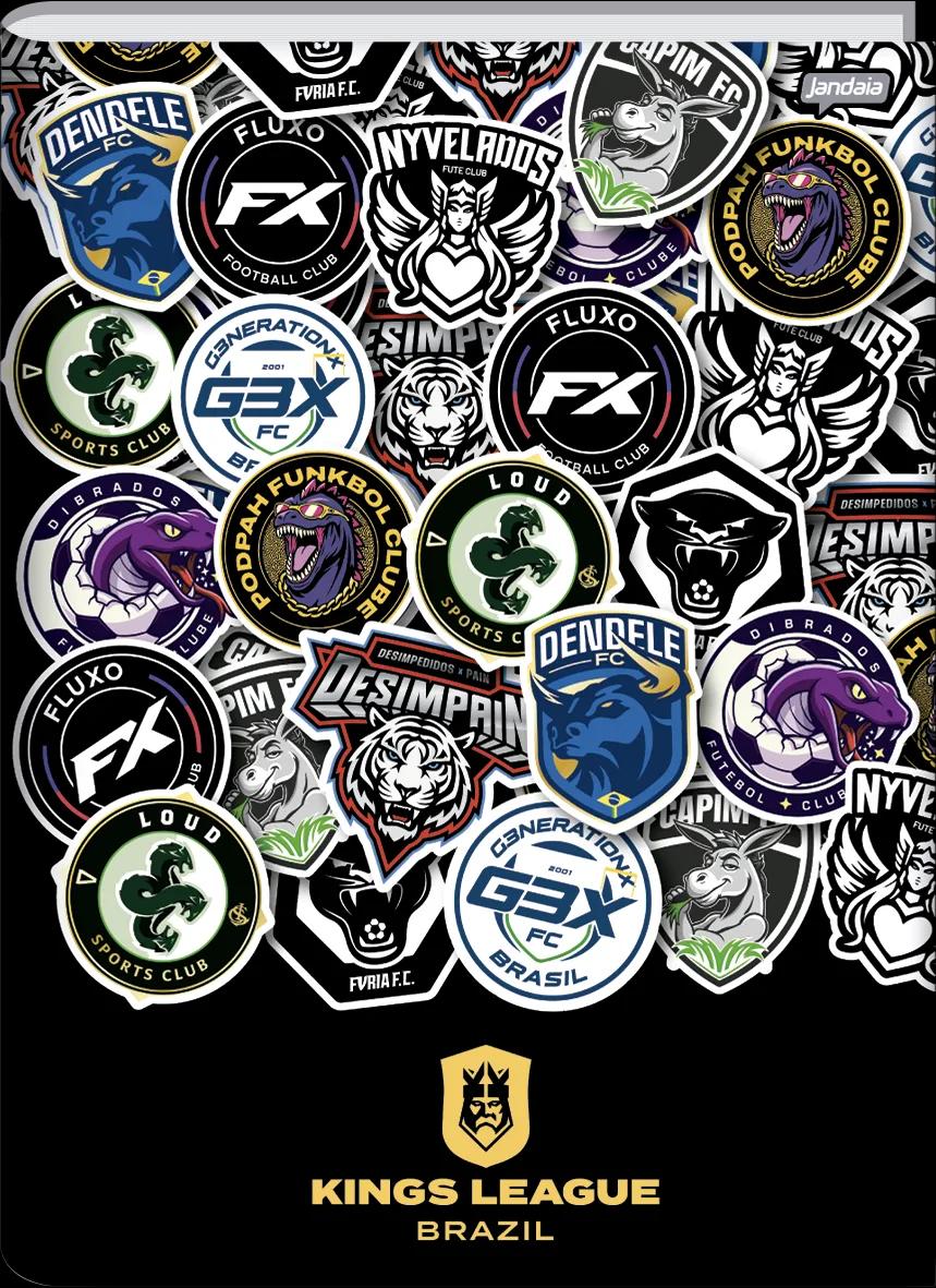 CADERNO BROCHURA UNIVERSITÁRIO 200X275MM 80FLS - KINGS LEAGUE BRAZIL — miniatura 4