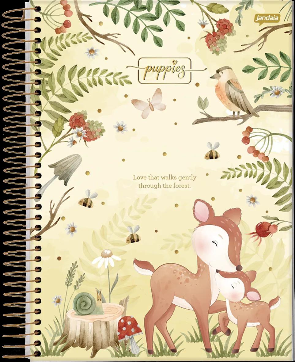CADERNO ESPIRAL UNIVERSITÁRIO CAPA DURA 01 MATÉRIA 80 FOLHAS - PUPPIES — miniatura 2
