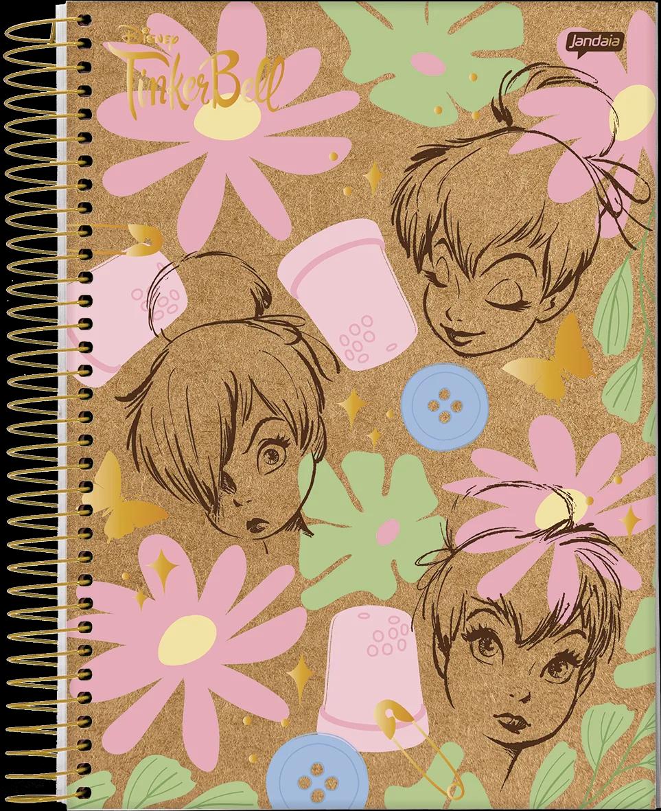 CADERNO ESPIRAL UNIVERSITÁRIO CAPA DURA 10 MATÉRIAS 160 FOLHAS - TINKER BELL KRAFT — miniatura 3
