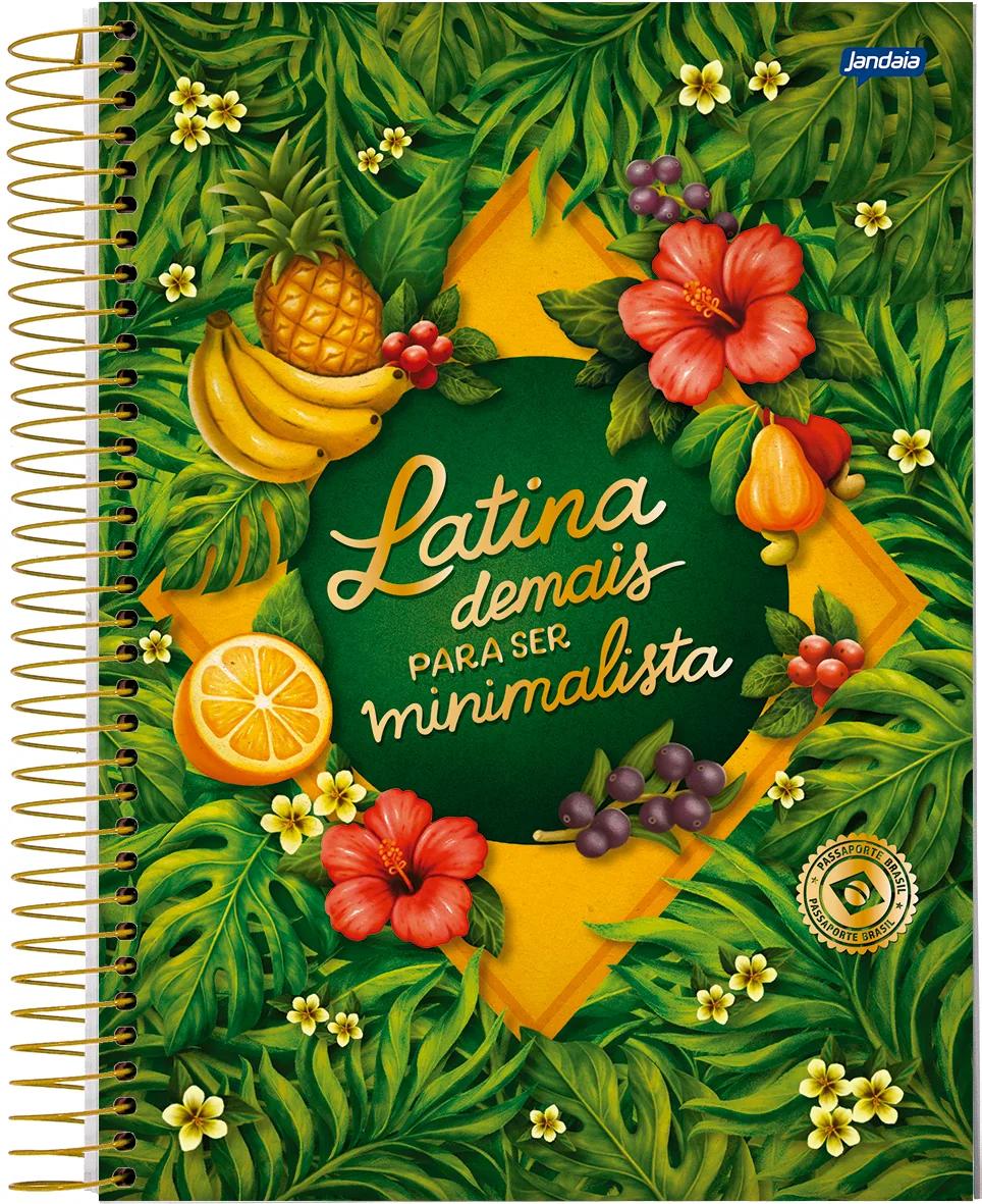 CADERNO ESPIRAL UNIVERSITÁRIO CAPA DURA 15 MATÉRIAS 240 FOLHAS - PASSAPORTE BRASIL — miniatura 2
