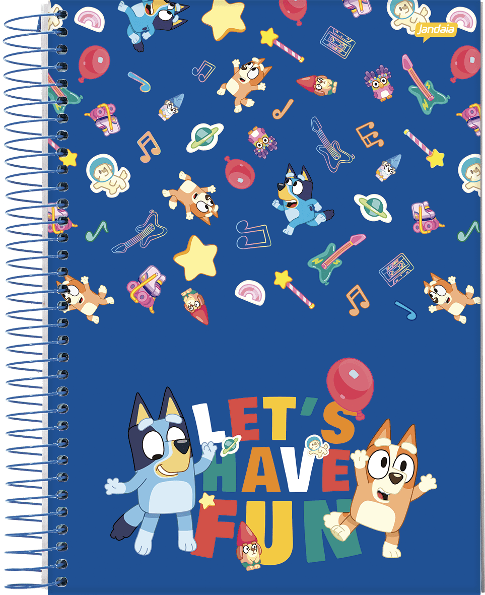 CADERNO ESPIRAL UNIVERSITÁRIO CAPA DURA 01 MATÉRIA 80 FOLHAS - BLUEY — miniatura 4