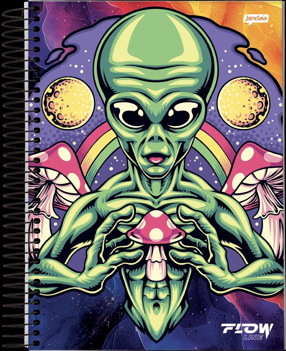 CADERNO ESPIRAL 1/8 CAPA DURA 80 FOLHAS - FLOW — miniatura 2