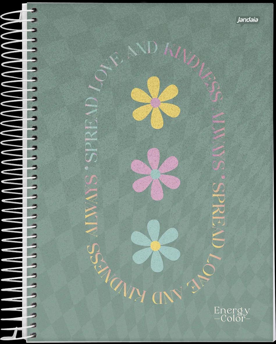 CADERNO ESPIRAL UNIVERSITÁRIO CAPA DURA 10 MATÉRIAS  160 FOLHAS -   ENERGY COLOR — miniatura 3