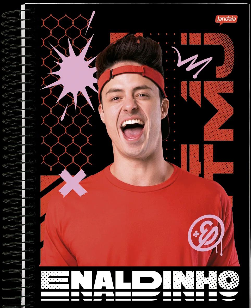 CADERNO ESPIRAL UNIVERSITÁRIO CAPA DURA 01 MATÉRIA 80 FOLHAS - ENALDINHO — miniatura 4