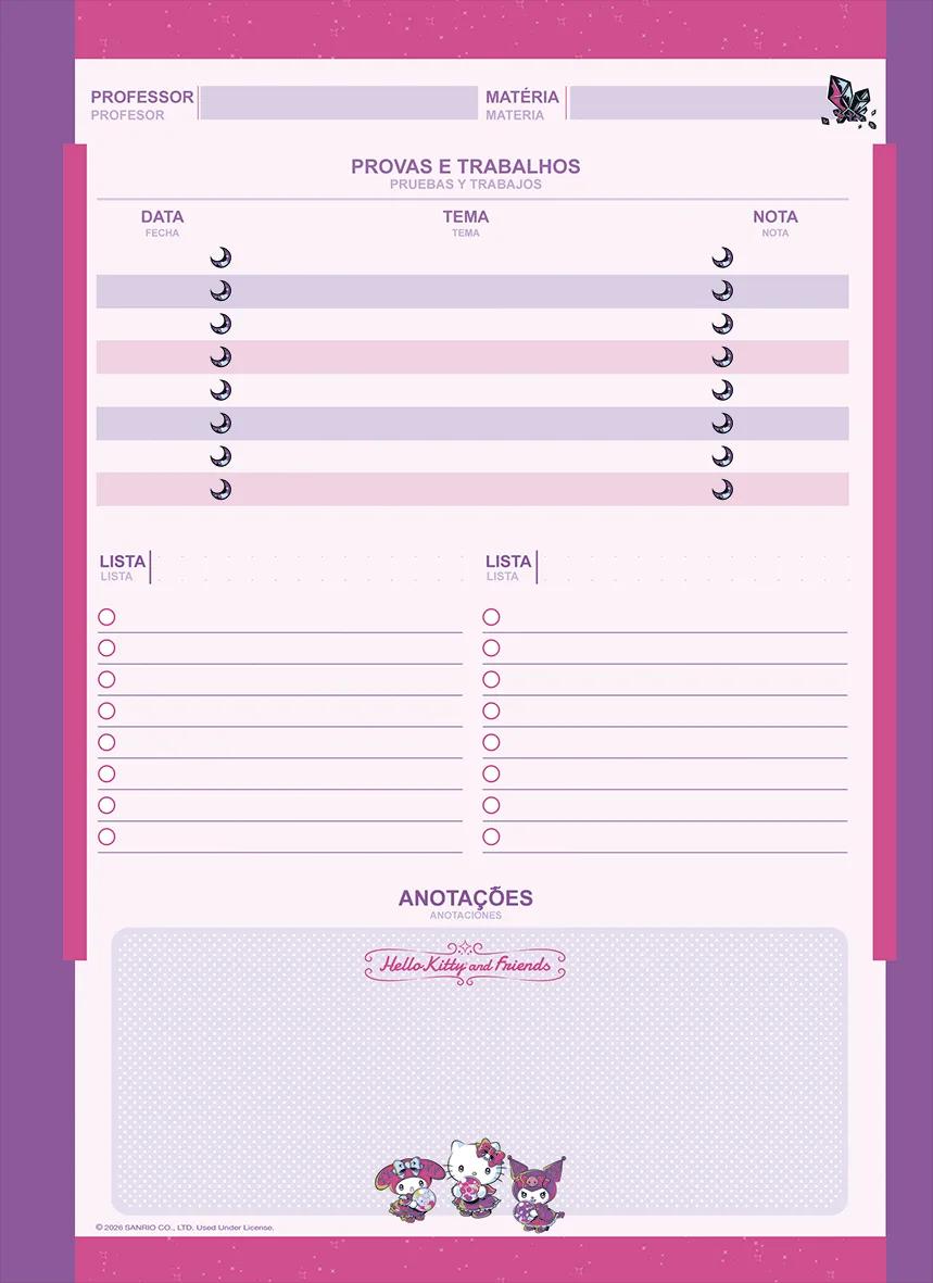 CADERNO ESPIRAL UNIVERSITÁRIO CAPA DURA 10 MATÉRIAS 160 FOLHAS - BESTIES FOREVER — miniatura 9