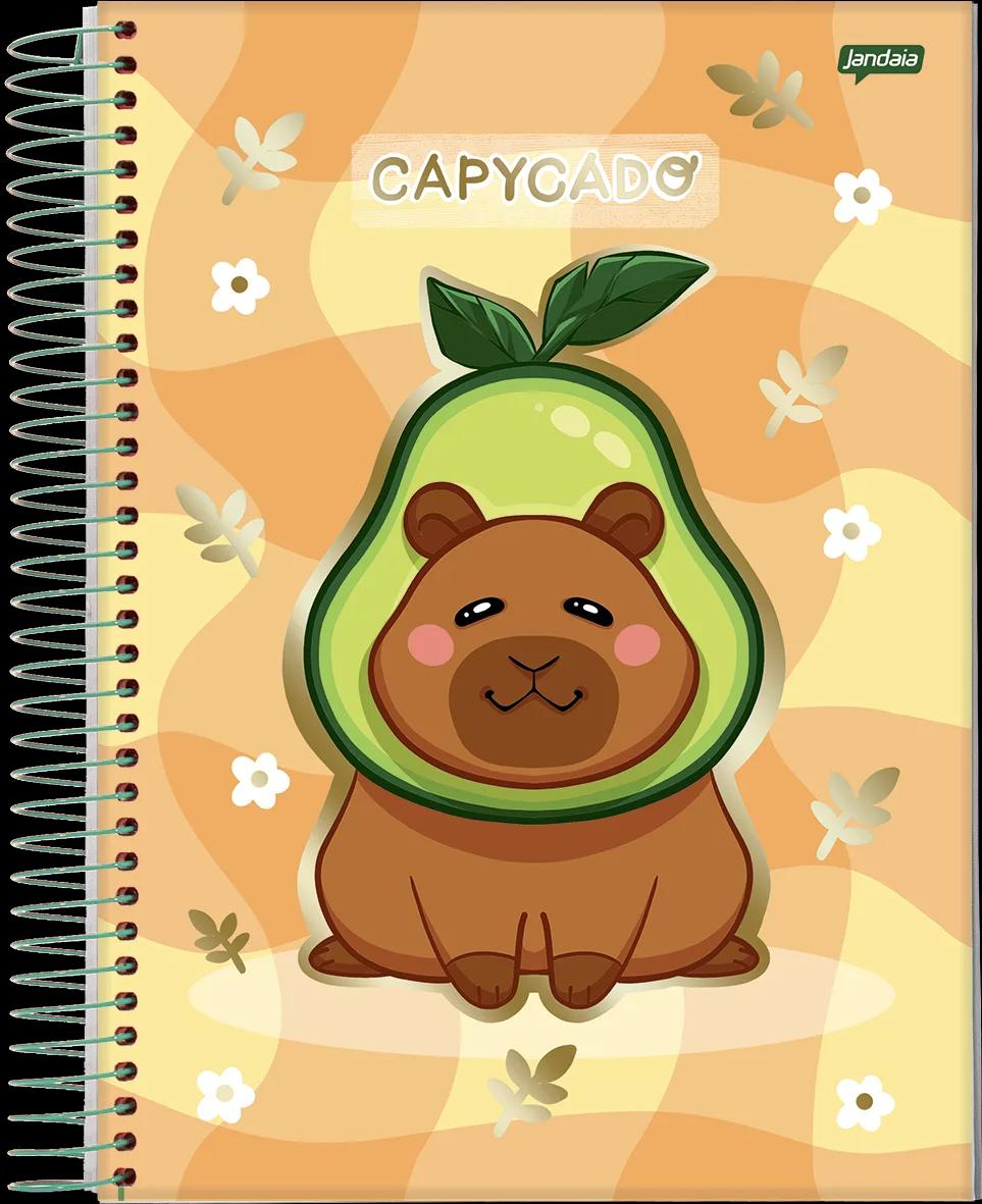 CADERNO ESPIRAL UNIVERSITÁRIO CAPA DURA 10 MATÉRIAS 160 FOLHAS - AVOCADO