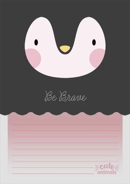 CADERNO FLEXÍVEL PAPEL CARTA - CUTE ANIMALS — miniatura 3