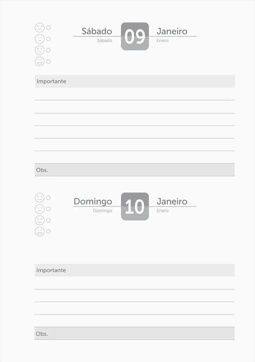 AGENDA DIARIA LOMB QUAD 138X200MM 176 FOLHAS - PASSAPORTE BRASIL — miniatura 4