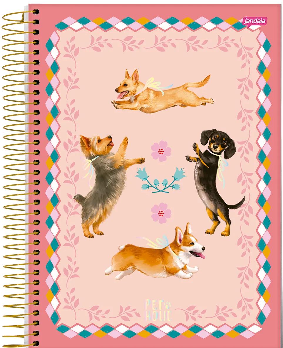 CADERNO ESPIRAL UNIVERSITÁRIO CAPA DURA 01 MATÉRIA 80 FOLHAS - PET HOLIC — miniatura 4