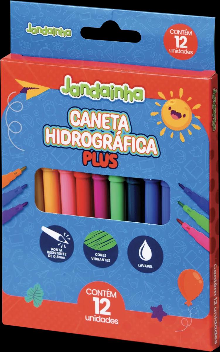 CANETA HIDROGRAFICA 12 CORES PLUS - JANDAINHA