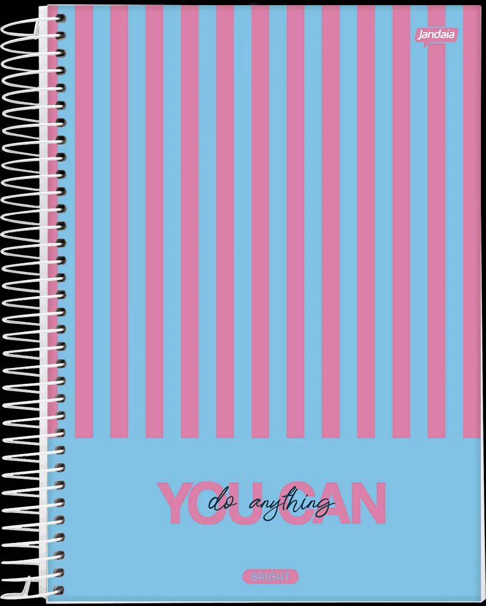 CADERNO ESPIRAL UNIVERSITÁRIO CAPA DURA 10 MATÉRIAS 160 FOLHAS - BRIGHT
