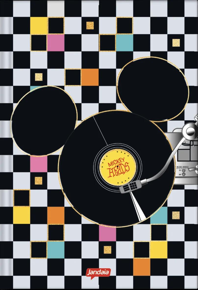 CADERNO LOMBADA QUADRADA CAPA DURA 80 FOLHAS - MICKEY HEADS