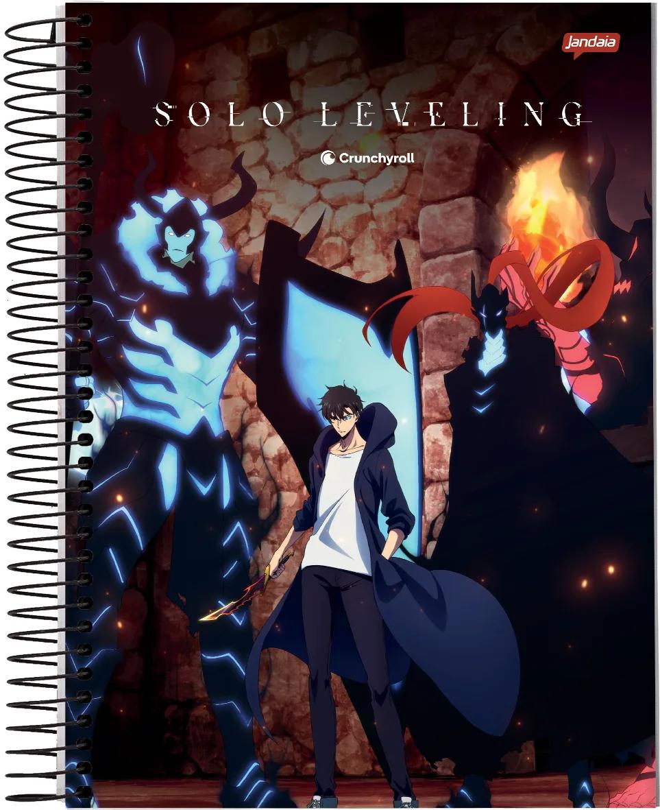 CADERNO ESPIRAL UNIVERSITÁRIO CAPA DURA 01 MATÉRIA 80 FOLHAS - SOLO LEVELING — miniatura 2