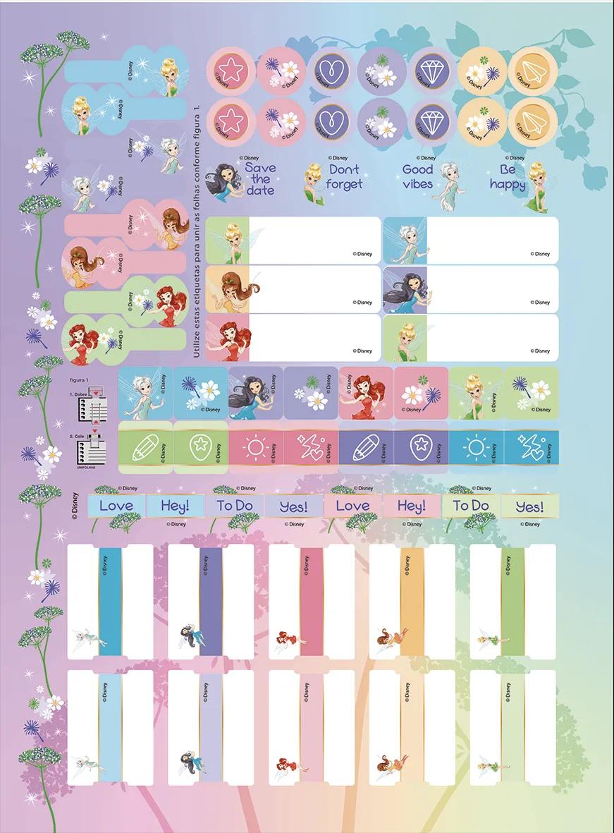 CADERNO ESPIRAL UNIVERSITÁRIO CAPA DURA 01 MATÉRIA 80 FOLHAS - FADAS DISNEY — miniatura 2