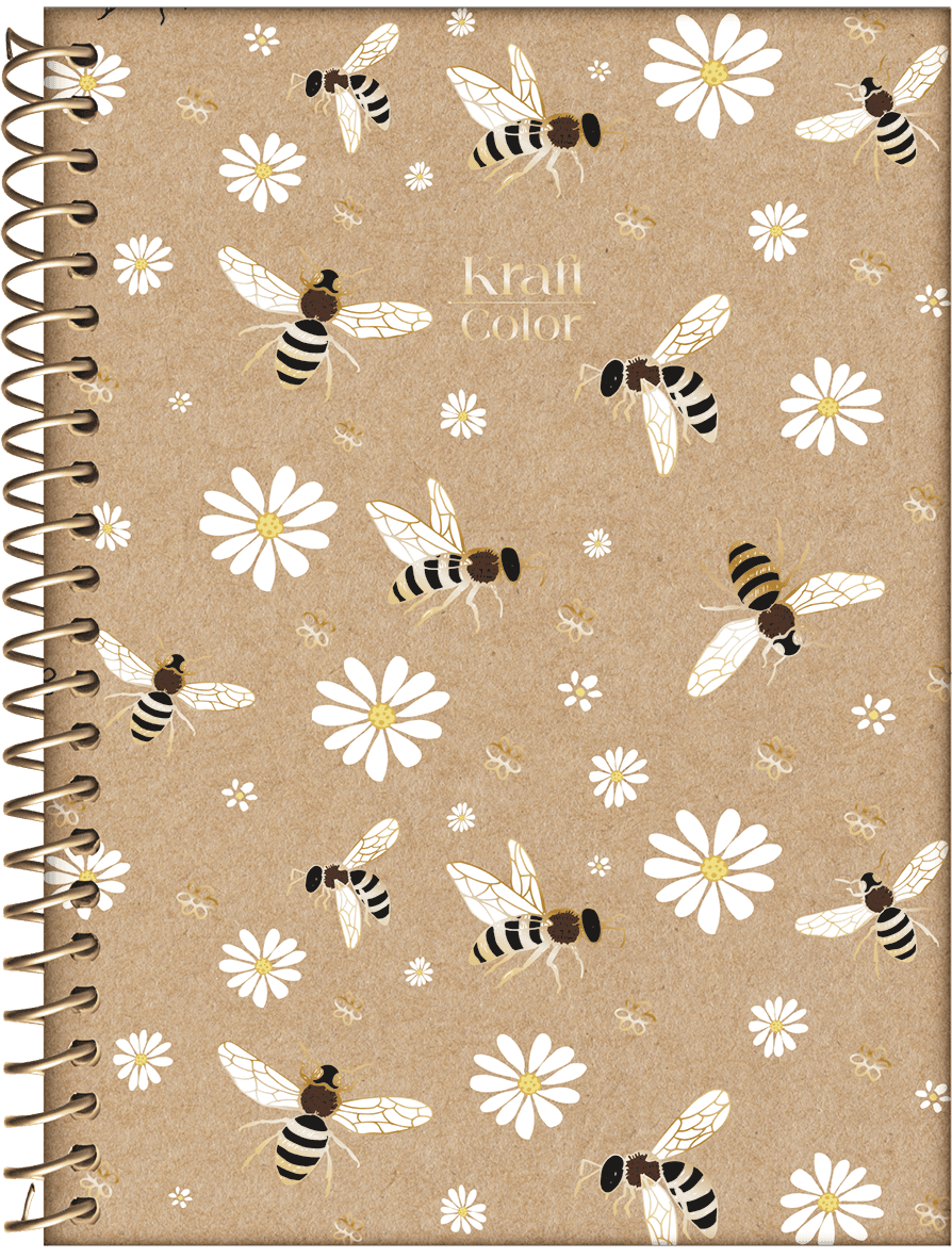 CADERNO ESPIRAL CAPA DURA 1/8 80 FOLHAS - KRAFT COLOR — miniatura 4