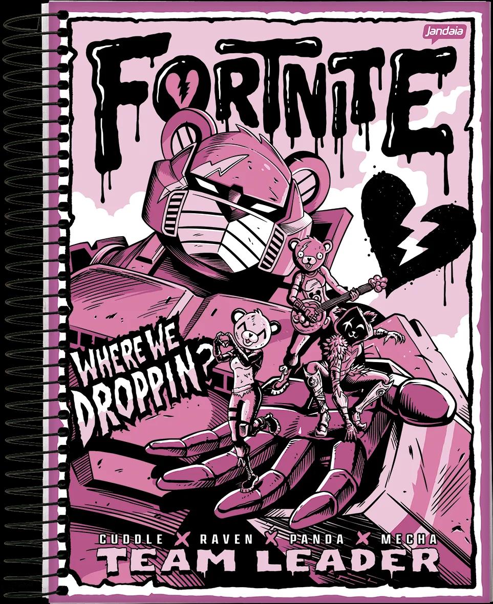 CADERNO ESPIRAL CAPA DURA 1/4 80 FOLHAS - FORTNITE — miniatura 8