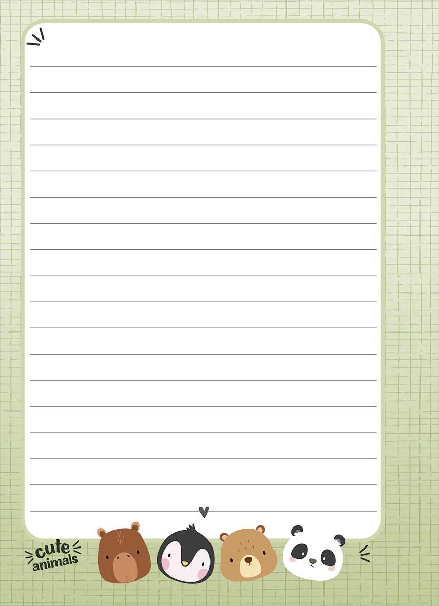 CADERNO LOMBADA QUADRADA CAPA DURA 112 FOLHAS - CUTE ANIMALS — miniatura 6