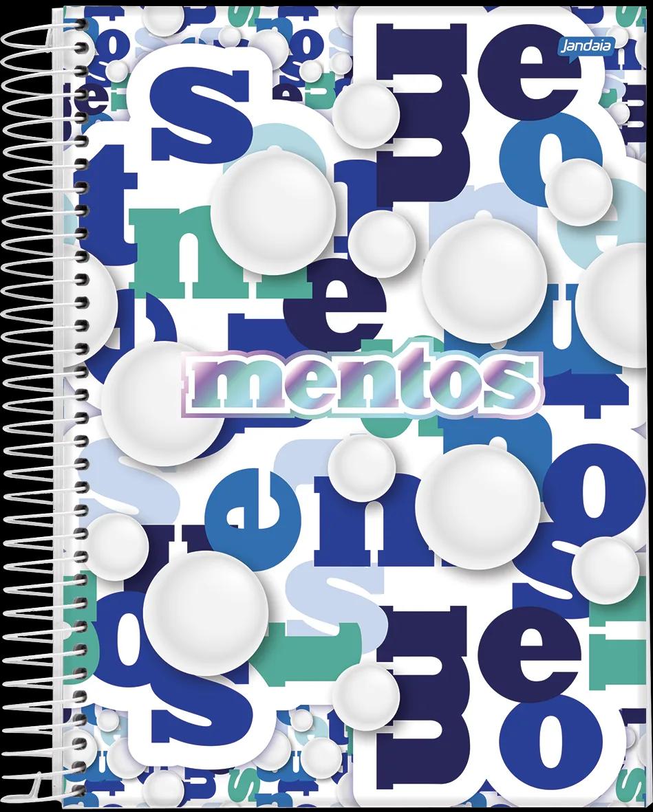 CADERNO ESPIRAL CAPA DURA 1/4 80 FOLHAS - MENTOS — miniatura 4