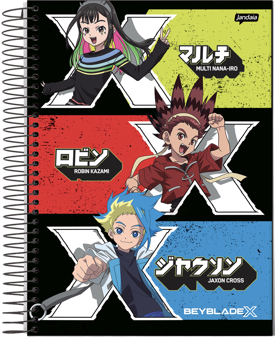CADERNO ESPIRAL UNIVERSITÁRIO CAPA DURA 10 MATÉRIAS 160 FOLHAS - BEYBLADE — miniatura 4