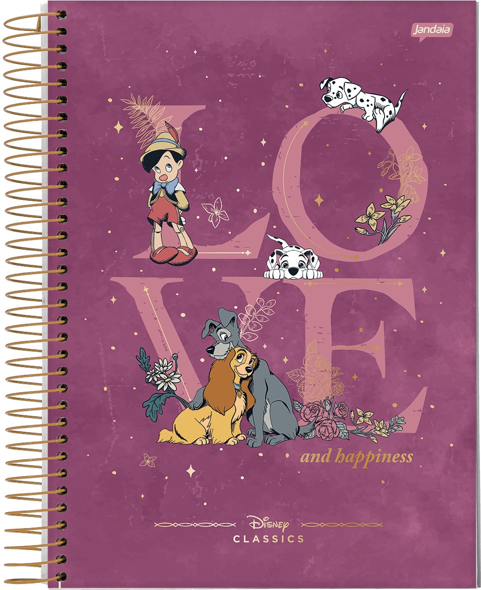 CADERNO ESPIRAL UNIVERSITÁRIO CAPA DURA 01 MATÉRIA 80 FOLHAS - DISNEY CLÁSSICOS — miniatura 2