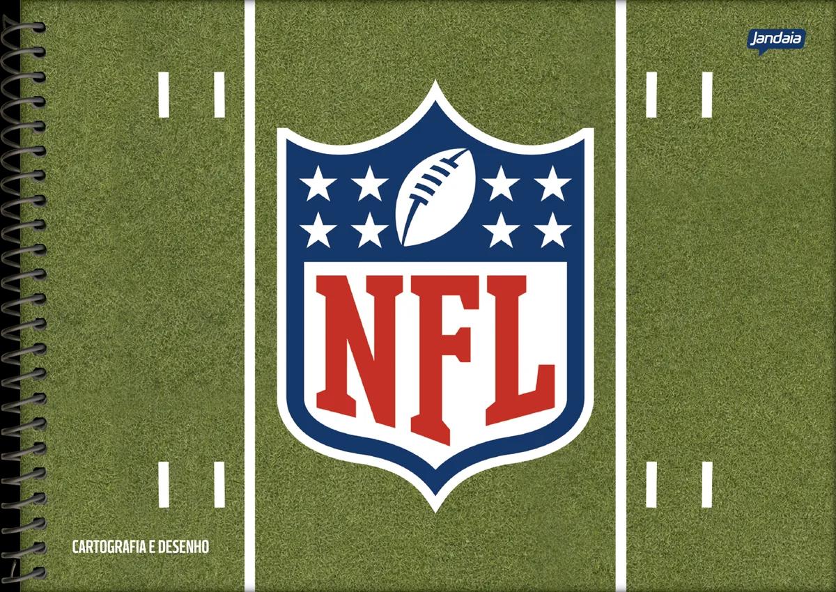CADERNO ESPIRAL CAPA DURA 80 FOLHAS CARTOGRAFIA - NFL