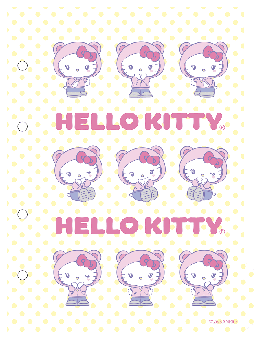 CADERNO COLLEGE CAPA DURA 80 FOLHAS ARGOLADO - HELLO KITTY — miniatura 7