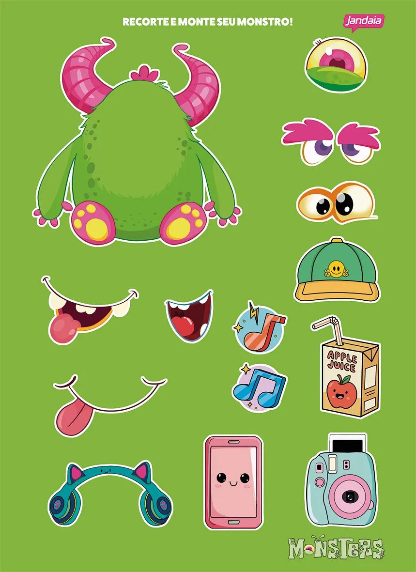 CADERNO ESPIRAL UNIVERSITÁRIO CAPA DURA 01 MATÉRIA 80 FOLHAS - MONSTERS — miniatura 6