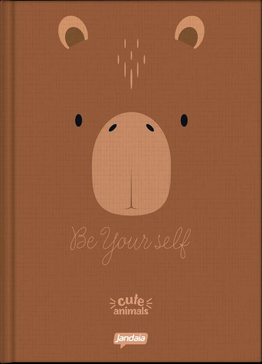 CADERNO LOMBADA QUADRADA CAPA DURA 112 FOLHAS - CUTE ANIMALS — miniatura 2