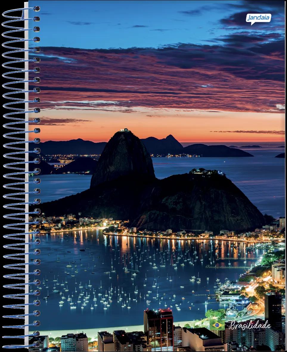 CADERNO ESPIRAL 1/8 CAPA FLEXÍVEL 96 FOLHAS - BRASILIDADE — miniatura 3