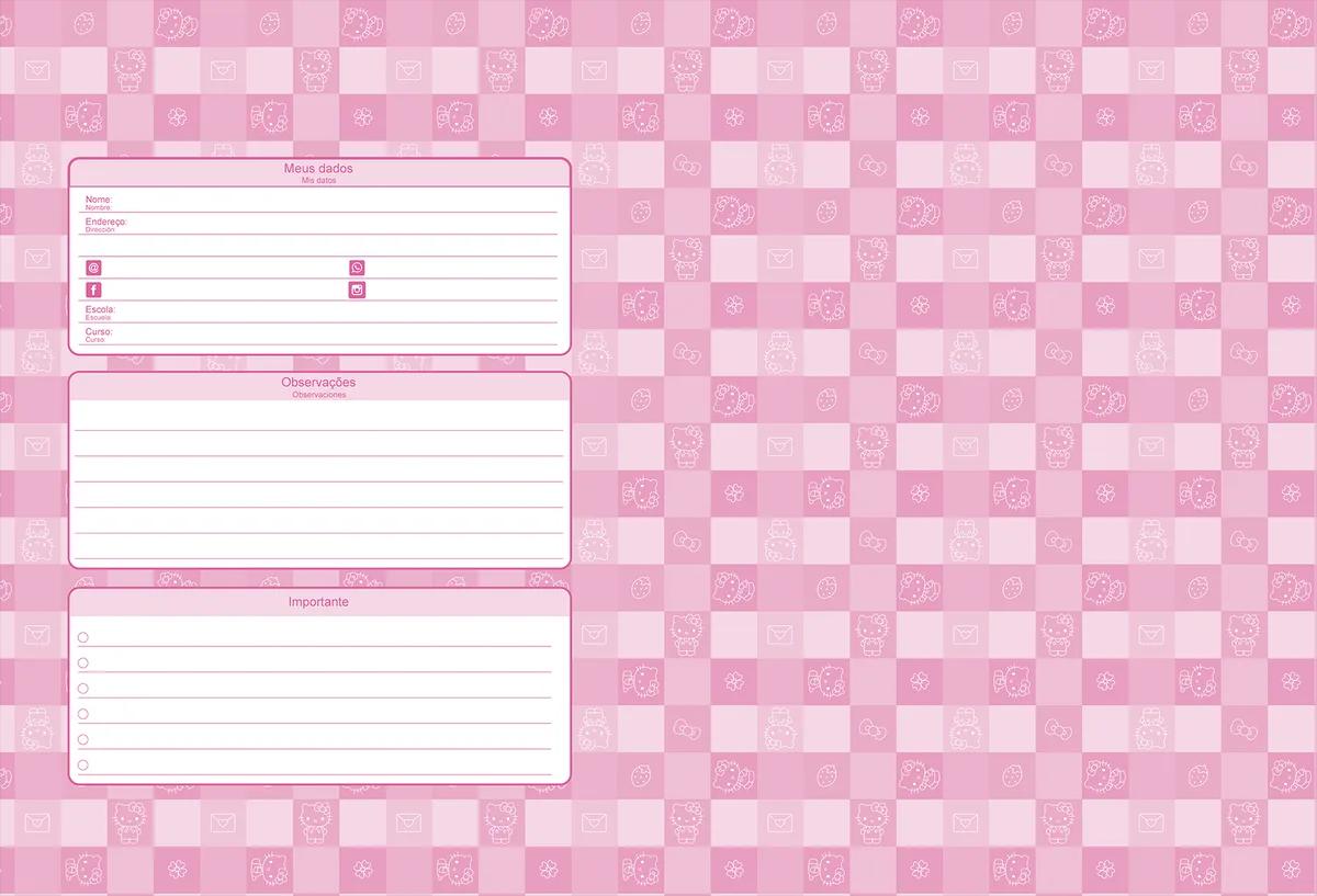 CADERNO BROCHURA CAPA DURA 1/4 80 FOLHAS - HELLO KITTY — miniatura 2