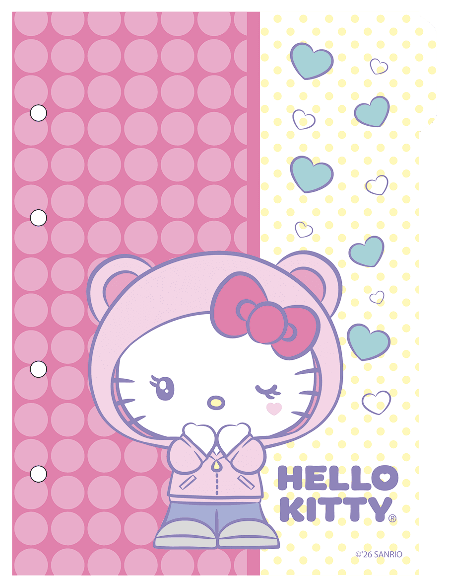 CADERNO COLLEGE CAPA DURA 80 FOLHAS ARGOLADO - HELLO KITTY — miniatura 2