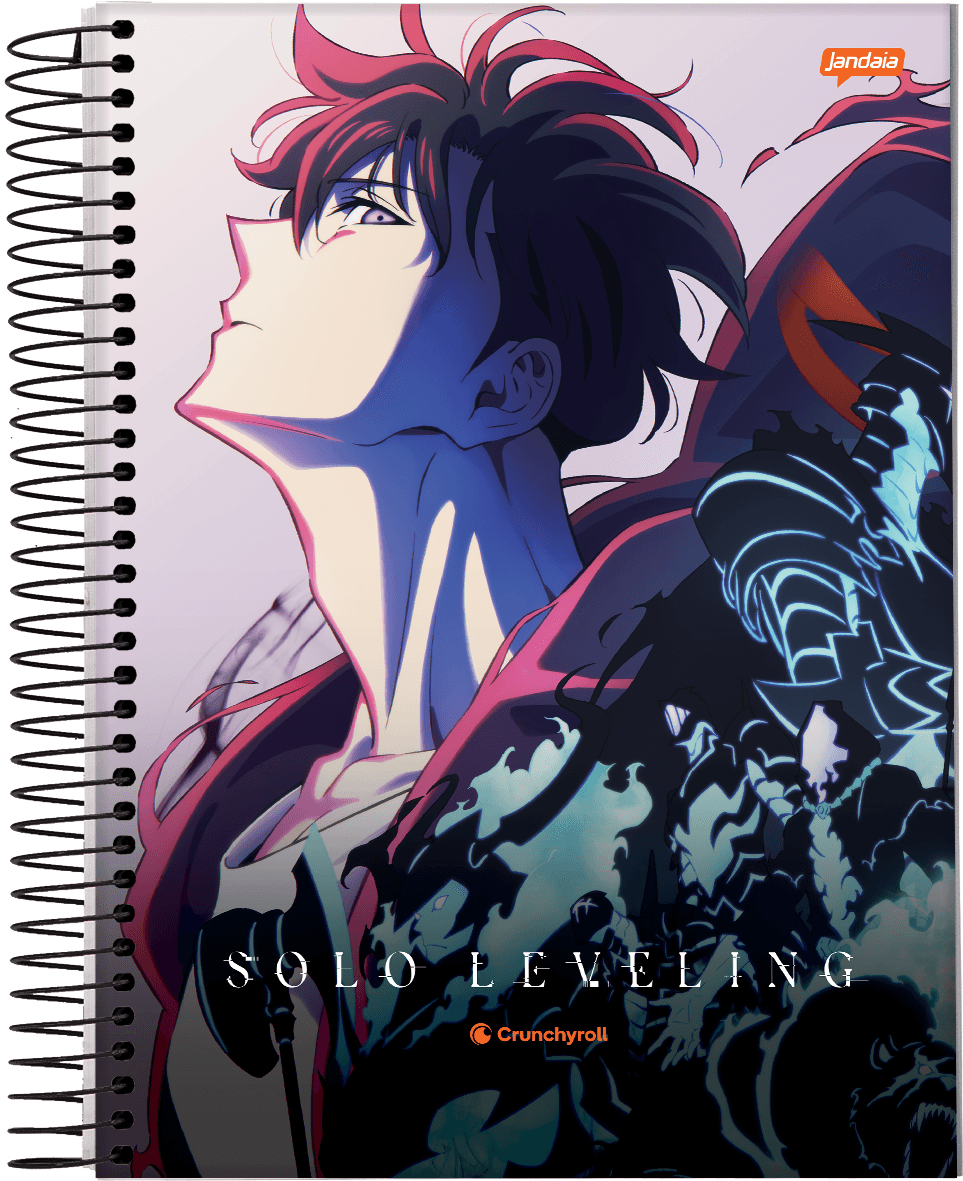 CADERNO ESPIRAL UNIVERSITÁRIO CAPA DURA 01 MATÉRIA 80 FOLHAS - SOLO LEVELING