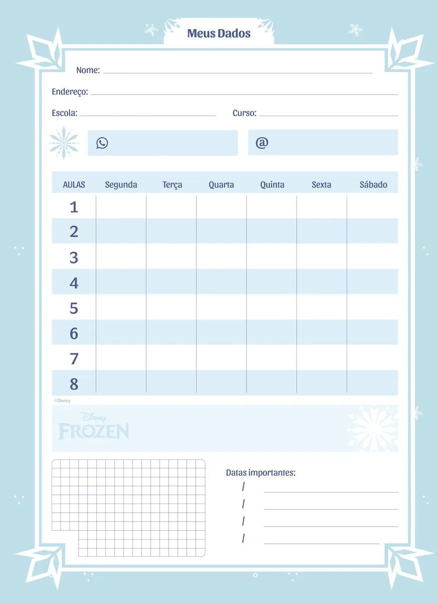 CADERNO ESPIRAL UNIVERSITÁRIO CAPA DURA 01 MATÉRIA 80 FOLHAS - FROZEN — miniatura 8