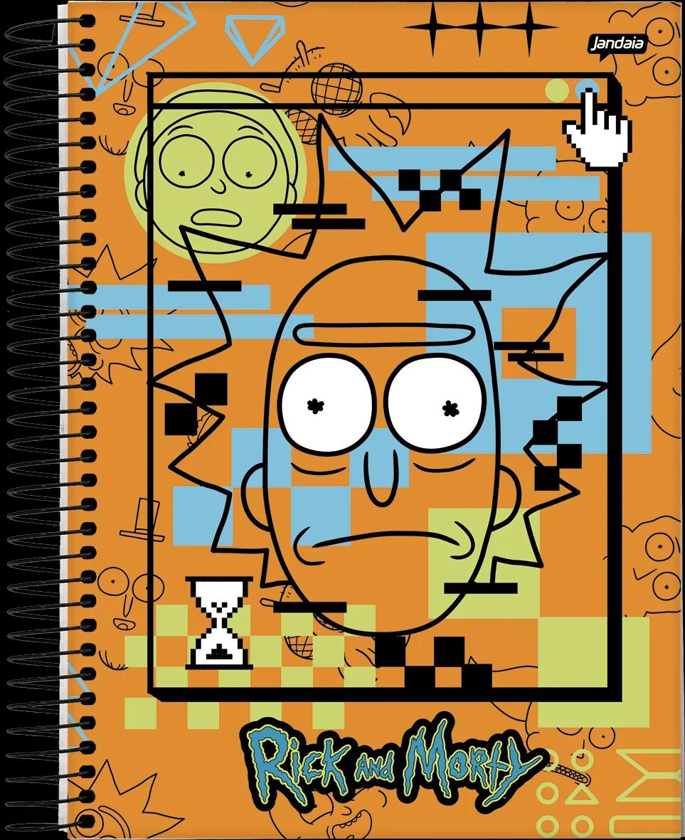 CADERNO ESPIRAL UNIVERSITÁRIO CAPA DURA 10 MATÉRIAS 160 FOLHAS - RICK AND MORTY — miniatura 11