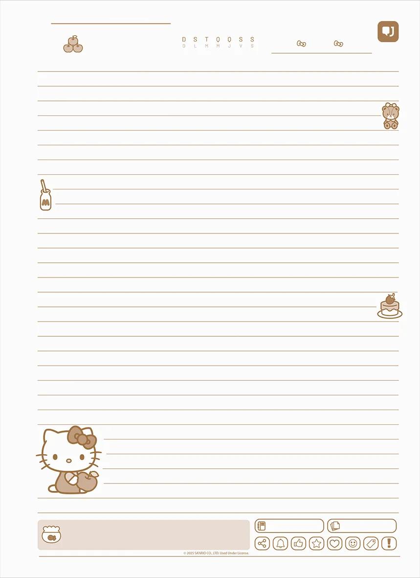 CADERNO ESPIRAL CAPA DURA 1/8 80 FOLHAS - HELLO KITTY — miniatura 2