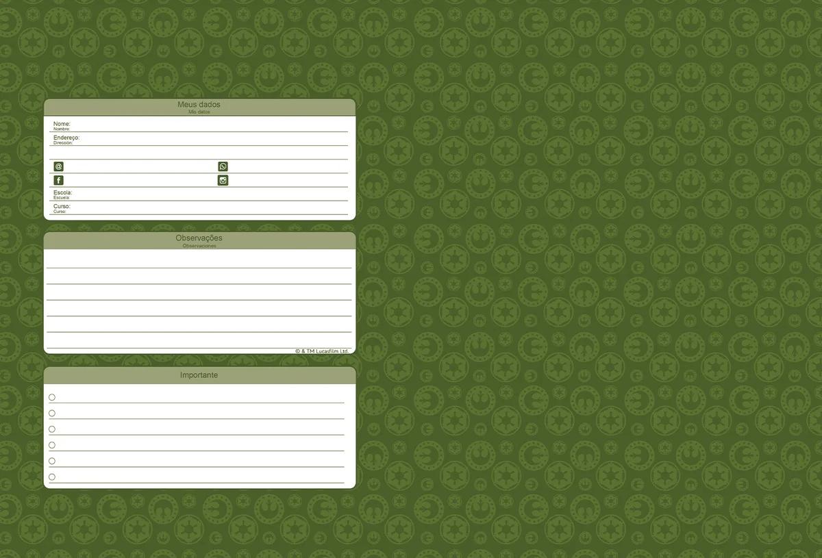 CADERNO BROCHURA CAPA DURA UNIVERSITÁRIO 80 FOLHAS - MANDALORIANO E GROGU — miniatura 5