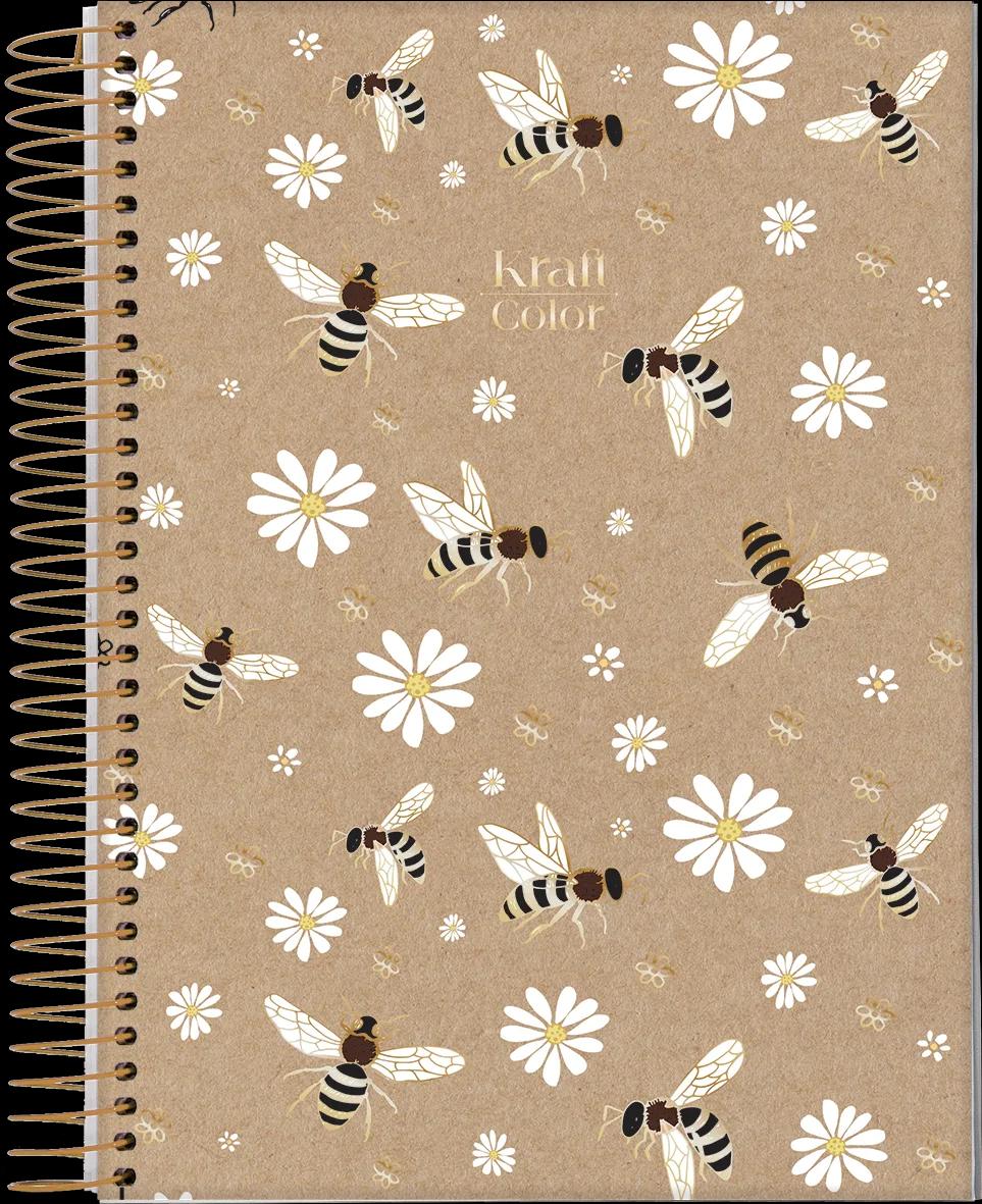 CADERNO ESPIRAL UNIVERSITÁRIO CAPA DURA 10 MATÉRIAS 160 FOLHAS - KRAFT COLOR — miniatura 4